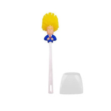 (Kudos, white) President Trump Toilet Brush Base Toilet Bowl Brush Tools Bathroom Accessories