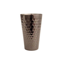 (black) 12Oz Stainless Steel Cups for Drinking,Real Hammered Stainless Steel Tumbler Cup