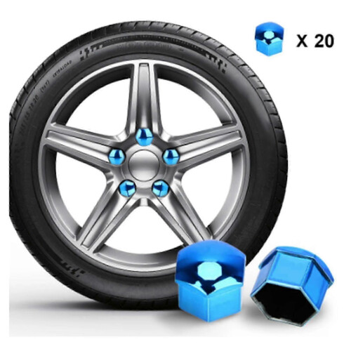 (17mm, Silver) 20pcs auto hub screw covers with easy remover tool 1