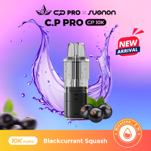 (Blackcurrant Squash) CP Pro CP 10K Prefilled Replacement Pods 20mg Nic Salt (Pack of 3)