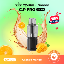 (Orange Mango) CP Pro CP 10K Prefilled Replacement Pods 20mg Nic Salt (Pack of 3)
