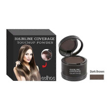 (2 pcs, dark brown) 1/2pcs Hairline Covering Touch Powder Shadow Powder Is Not Easy To Smudge Fluffy Hairline Powder