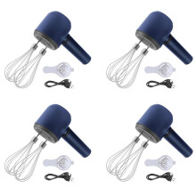 4X Cordless Hand Mixer Twin Stick Electric Whisk USB Rechargeable Handheld Electric Mixing 3 Speed Egg Beater for Baking