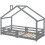 (Gray) Lit enfant maison avec barrière de sécurité 1