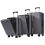 (Antique Gray) Set de 3 valises ABS avec serrure TSA et ouverture frontale 1