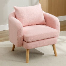 (Rose) Fauteuil avec coussin, siège rembourré et structure renforcée