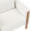 (White) Fauteuil avec accoudoirs, coussin épais et structure renforcée 8