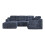 (Blue) Canapé modulaire configuration L ou U avec mousse intégrale sans cadre 1