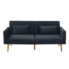 (Black) Canapé 2 places convertible avec fonction couchage