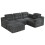 (Gray) Canapé modulaire configuration L ou U avec mousse intégrale sans cadre 1