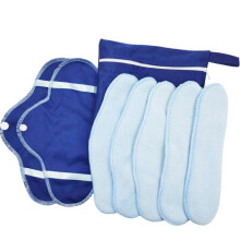1set/8pcs Fleece Reusing Sanitary Pad Washable Breathable Menstrual Pad for Comfort Leak proof Design Cotton Cover Multicolor
