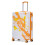 (Orange) Valise à roulettes avec cadenas à code sans description de taille ou couleur 1