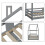 (Gray) Lit enfant maison avec barrière de sécurité 5
