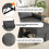 (Gray) Fauteuil-lit pliable 1 place avec USB et support téléphone 10