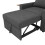 (Gray) Fauteuil-lit pliable 1 place avec USB et support téléphone 8