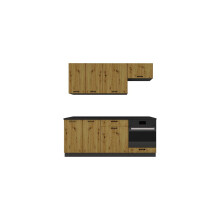 Cosmo Design ANIKA kitchen furniture set, artisan oak/graphite 2.0