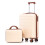 (Beige) Set de 2 valises ABS avec cadenas à code et trousse 1