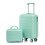 (Mint Green) Set de 2 valises ABS avec cadenas à code et trousse 1