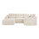(Beige) Canapé modulaire configuration L ou U avec mousse intégrale sans cadre 1