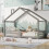 (Gray) Lit enfant maison avec barrière de sécurité 11