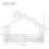 (White) Lit enfant maison avec barrière de sécurité 3
