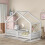 (White) Lit enfant maison avec barrière de sécurité 8