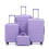(Blue+Purple) Set de 4 valises ABS avec cadenas à code et trousse 1