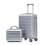 (Silver) Set de 2 valises ABS avec cadenas à code et trousse 1