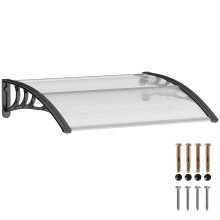 100x75cm Front Door Canopy Awning, Black