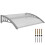 100x75cm Front Door Canopy Awning Rain Shelter, Clear 1