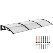 103x96.5cm Front Door Canopy Awning for Porch, Brown