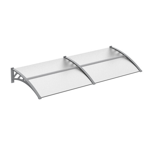 196x75cm Front Door Canopy Awning Rain Shelter, Clear