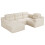(Beige) Canapé modulaire configuration L ou U avec mousse intégrale sans cadre 2