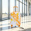 (Orange) Valise cabine à roulettes spinner avec cadenas à code et motif imprimé 5
