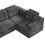 (Gray) Canapé modulaire configuration L ou U avec mousse intégrale sans cadre 3
