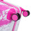 (Pink) Valise cabine à roulettes spinner avec cadenas à code et motif imprimé 9
