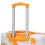 (Orange) Valise à roulettes avec cadenas à code sans description de taille ou couleur 7