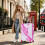 (Pink) Valise à roulettes avec cadenas à code sans description de taille ou couleur 2