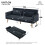 (Black) Canapé 2 places convertible avec fonction couchage 8