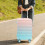 (Pink) Set de 4 valises à roulettes avec cadenas à code et trousse incluse 2