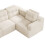 (Beige) Canapé modulaire configuration L ou U avec mousse intégrale sans cadre 4