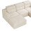 (Beige) Canapé modulaire configuration L ou U avec mousse intégrale sans cadre 5