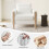 (White) Fauteuil avec accoudoirs, coussin épais et structure renforcée 2
