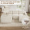 (Beige) Canapé modulaire configuration L ou U avec mousse intégrale sans cadre 7