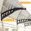 103x96.5cm Front Door Canopy Awning for Porch, Brown 11