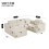 (Beige) Canapé modulaire configuration L ou U avec mousse intégrale sans cadre 8