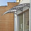303x96cm Front Door Canopy Awning, Brown 4