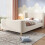 (Beige) Lit enfant forme traîneau avec design décoratif 10