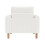(White) Fauteuil avec accoudoirs, coussin épais et structure renforcée 5
