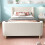 (Beige) Lit enfant forme traîneau avec design décoratif 8
